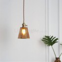 Vintage Glass Pendant Light with Twist Switch