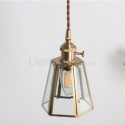 Vintage Glass Pendant Light with Twist Switch