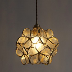 Nordic Creative Pendant Light Glass Home Lighting Petal Shape Lamp Dining Room Kids Room Bedside Lamp