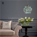 Nordic Creative Pendant Light Glass Home Lighting Petal Shape Lamp Dining Room Kids Room Bedside Lamp