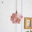 Nordic Creative Pendant Light Glass Home Lighting Petal Shape Lamp Dining Room Kids Room Bedside Lamp