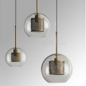 Nordic Pendant Light Glass Home Lighting Round Ball Shape Lamp Dining Room Living Room Bedside Lamp