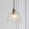 Modern Glass Pendant Light Crystal Home Lighting With Twist Switch Lamp Living Room Dining Room Hallway Lamp