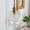 Modern Glass Pendant Light Crystal Home Lighting With Twist Switch Lamp Living Room Dining Room Hallway Lamp