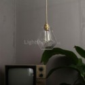 Nordic Retro Pendant Light Brass Glass Home Lighting Tower Shape Lamp Dining Room Bedroom Hallway Lamp