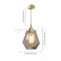 Nordic Retro Pendant Light Brass Glass Home Lighting Tower Shape Lamp Dining Room Bedroom Hallway Lamp