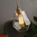 Nordic Retro Pendant Light Brass Glass Home Lighting Tower Shape Lamp Dining Room Bedroom Hallway Lamp