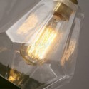 Nordic Retro Pendant Light Brass Glass Home Lighting Tower Shape Lamp Dining Room Bedroom Hallway Lamp