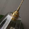 Nordic Retro Pendant Light Brass Glass Home Lighting Tower Shape Lamp Dining Room Bedroom Hallway Lamp