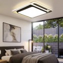 Modern Simple Flush Mount Geometric Ceiling Light Square Frame Lamp Living Room Bedroom Light