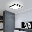 Modern Simple Flush Mount Geometric Ceiling Light Square Frame Lamp Living Room Bedroom Light
