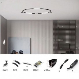 Circular Track Light System Magnetic Recessed Track Lighting Fixture φ120cm