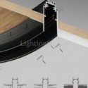 Track Light Magnetic Recessed Circular Track Lighting Fixture 120cm