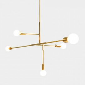 5 Light Modern/ Contemporary Copper Chandelier