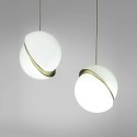 Modern/ Contemporary Copper Pendant Light with Glass Shade