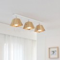 Nordic Wooden Spotlight Four Prism Rotatable Ceiling Spotlight