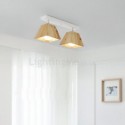 Nordic Wooden Spotlight Four Prism Rotatable Ceiling Spotlight