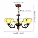 Modern Stained Glass Pendant Lamp Glass Chandelier