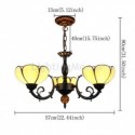 Modern Stained Glass Pendant Lamp Glass Chandelier