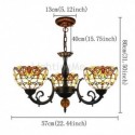 Unique Stained Glass Pendant Lamp Glass Chandelier