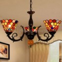 Retro Stained Glass Pendant Lamp Glass Chandelier