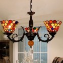 Retro Stained Glass Pendant Lamp Glass Chandelier