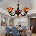 Retro Stained Glass Pendant Lamp Glass Chandelier