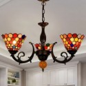 Retro Stained Glass Pendant Lamp Glass Chandelier