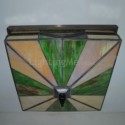 Stained Glass Flush Mount Vintage Style Ceiling Light