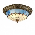 Minimalist Stained Glass Flush Mount Ceiling Light