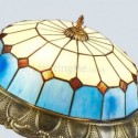 Minimalist Stained Glass Flush Mount Ceiling Light