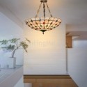 Stained Glass Umbrella Pendant Light 5 Light Fixture