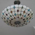 Stained Glass Umbrella Pendant Light 5 Light Fixture