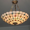 Stained Glass Umbrella Pendant Light 5 Light Fixture