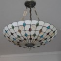 Stained Glass Umbrella Pendant Light 5 Light Fixture