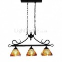 Stained Glass Pendant Light Retro Ceiling Light Fixture