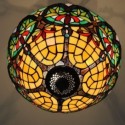 Stained Glass Pendant Light Retro Style Light Fixture 3 Lights