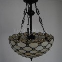 Stained Glass Pendant Light Retro Ceiling Light Fixture 3 Lights