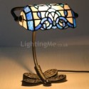 Table Lamp Blueoque Small Bedside Lamp Decorative Stained Glass Desk Light