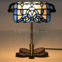 Table Lamp Blueoque Small Bedside Lamp Decorative Stained Glass Desk Light