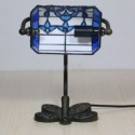 Table Lamp Blueoque Small Bedside Lamp Decorative Stained Glass Desk Light