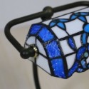 Table Lamp Blueoque Small Bedside Lamp Decorative Stained Glass Desk Light