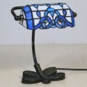 Table Lamp Blueoque Small Bedside Lamp Decorative Stained Glass Desk Light