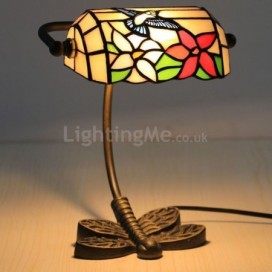 Small Table Lamp Restaurant Stained Glass Bird Desk Lamp