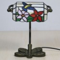 Small Table Lamp Restaurant Stained Glass Bird Desk Lamp