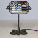 Small Table Lamp Restaurant Stained Glass Bird Desk Lamp