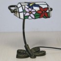 Small Table Lamp Restaurant Stained Glass Bird Desk Lamp