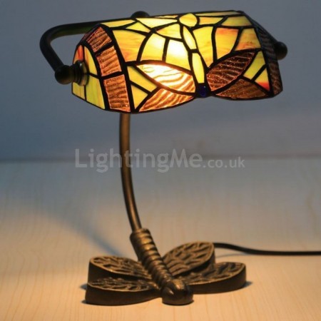 Table Lamp Dragonfly Stained Glass Desk Lamp Decorative Light