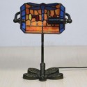 Table Lamp Orange Dragonfly Stained Glass Desk Lamp Decorative Light