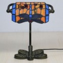 Table Lamp Orange Dragonfly Stained Glass Desk Lamp Decorative Light